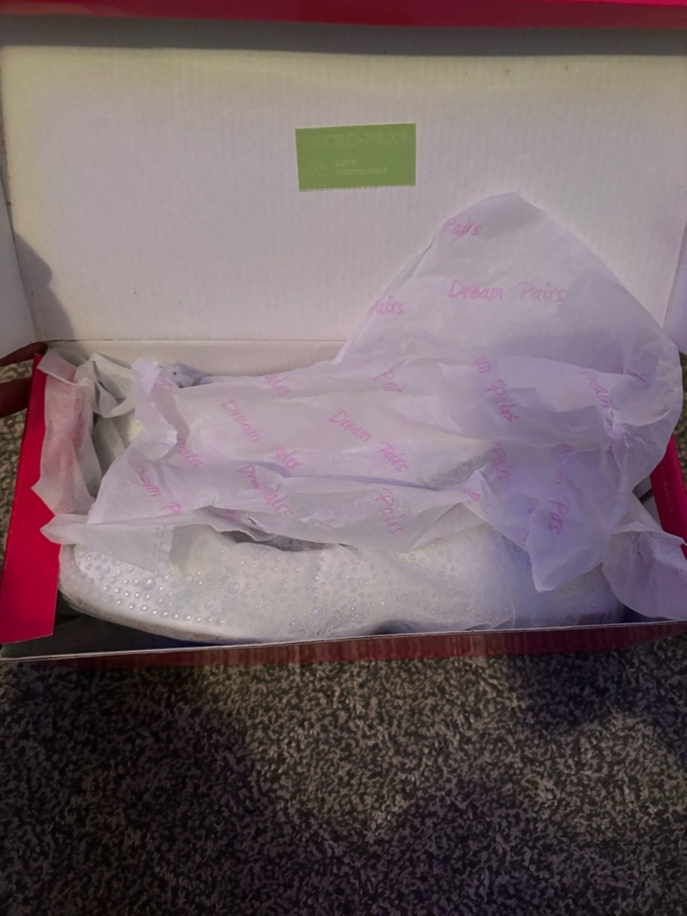 Dream Pairs Silver Iridescent Rhinestone Ballet Flats - Picture 3 of 4